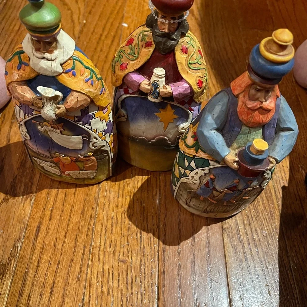 Jim Shore Colorful Three Wise Men Figurines